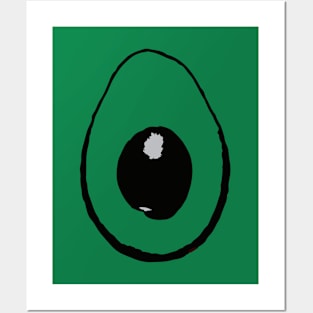 AVOCADO B&W different color background Posters and Art